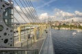 New bridge through which the tram runs over the waters of the Golden