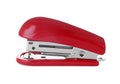 New bright red stapler isolated on white Royalty Free Stock Photo