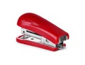 New bright red stapler isolated on white Royalty Free Stock Photo