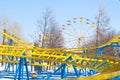 New bright roller coaster in winter park