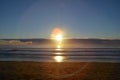 The new brighton beach pier during sunrise time.