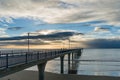 New Brighton pier on sunrise Royalty Free Stock Photo
