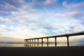 New Brighton Pier Sunset, Christchurch, New Zealand Royalty Free Stock Photo