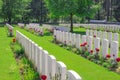 The New British Cemetery world war 1 flanders fields Royalty Free Stock Photo