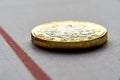 New British One Pound Sterling Coin Chart Rate Royalty Free Stock Photo