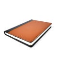 New brown leather Notebook diary isolated on white background Royalty Free Stock Photo