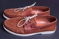 New brown leather shoes