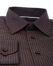 A new brown pinstriped dress shirt