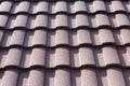 New brown roof tile close up. background texture. hight contrast Royalty Free Stock Photo