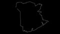 New Brunswick Canada province map outline animation