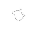 New Brunswick outline map province of Canada shape