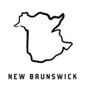 New Brunswick simple map