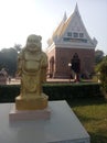 New Buddha Temple at Sarnath Varanasi India Royalty Free Stock Photo