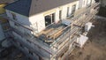 NEW BUILDING AERIAL DRONE PHOTO. MODERN STOREY HOUSE IN HUNGARY