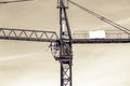 A New building is being constructed with use of tower crane Royalty Free Stock Photo