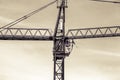 A New building is being constructed with use of tower crane Royalty Free Stock Photo