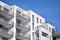 New building condominium. Modern apartment complex exterior. Royalty Free Stock Photo