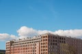 New building construction. construction of an apartment building against blue sky. new luxury district of town Royalty Free Stock Photo