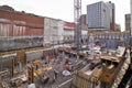 New building construction site with crane Royalty Free Stock Photo