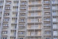 New building in an elite area of the city, construction site. Close-up on the balconies Royalty Free Stock Photo