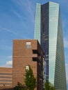 The new building of the European Central Bank Headquarters, ECB, EZB, in Frankfurt, Germany Royalty Free Stock Photo