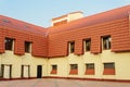 New building with red tiled roof Royalty Free Stock Photo