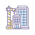 New building RGB color icon Royalty Free Stock Photo