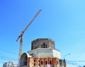 New building under construction with crane Royalty Free Stock Photo