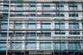 New building under construction scaffolding on house facade Royalty Free Stock Photo