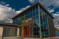 New bus station with glass hall in Brezno town in central Slovakia