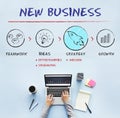 New Business Begin Launch Growth Success Concept Royalty Free Stock Photo