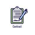New Business Process Icon | Contract Signing phase Royalty Free Stock Photo