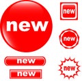 NEW button web glossy icon Royalty Free Stock Photo