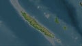 New Caledonia highlighted. Pale