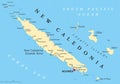 New Caledonia political map