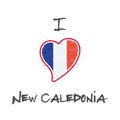 New Caledonian flag patriotic t-shirt design.