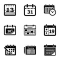 New calendar icons set, simple style Royalty Free Stock Photo