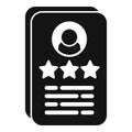 New candidate person icon simple vector. Service hr applicant