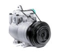 New car air conditioning compressor on isolated white background