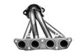 New car exhaust manifold on a white background Royalty Free Stock Photo