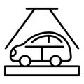 New car exhibition icon, outline style Royalty Free Stock Photo