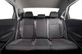 New car inside. Clean car interior. Black back seats in sedan. Royalty Free Stock Photo