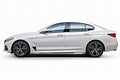 New car, sedan type in modern style on white background