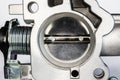 New car throttle valve on white background Royalty Free Stock Photo