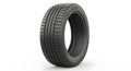 New Car Tire on White Background Royalty Free Stock Photo