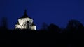 New Castle at night, Banska Stiavnica, Slovakia Royalty Free Stock Photo