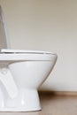 New ceramic toilet bowl at home Royalty Free Stock Photo