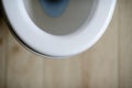 New ceramic toilet bowl at home Royalty Free Stock Photo