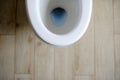 New ceramic toilet bowl at home Royalty Free Stock Photo