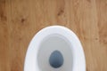 New ceramic toilet bowl at home Royalty Free Stock Photo